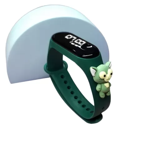 Generic LED Digital Kids Watch Dark Green Fashionable