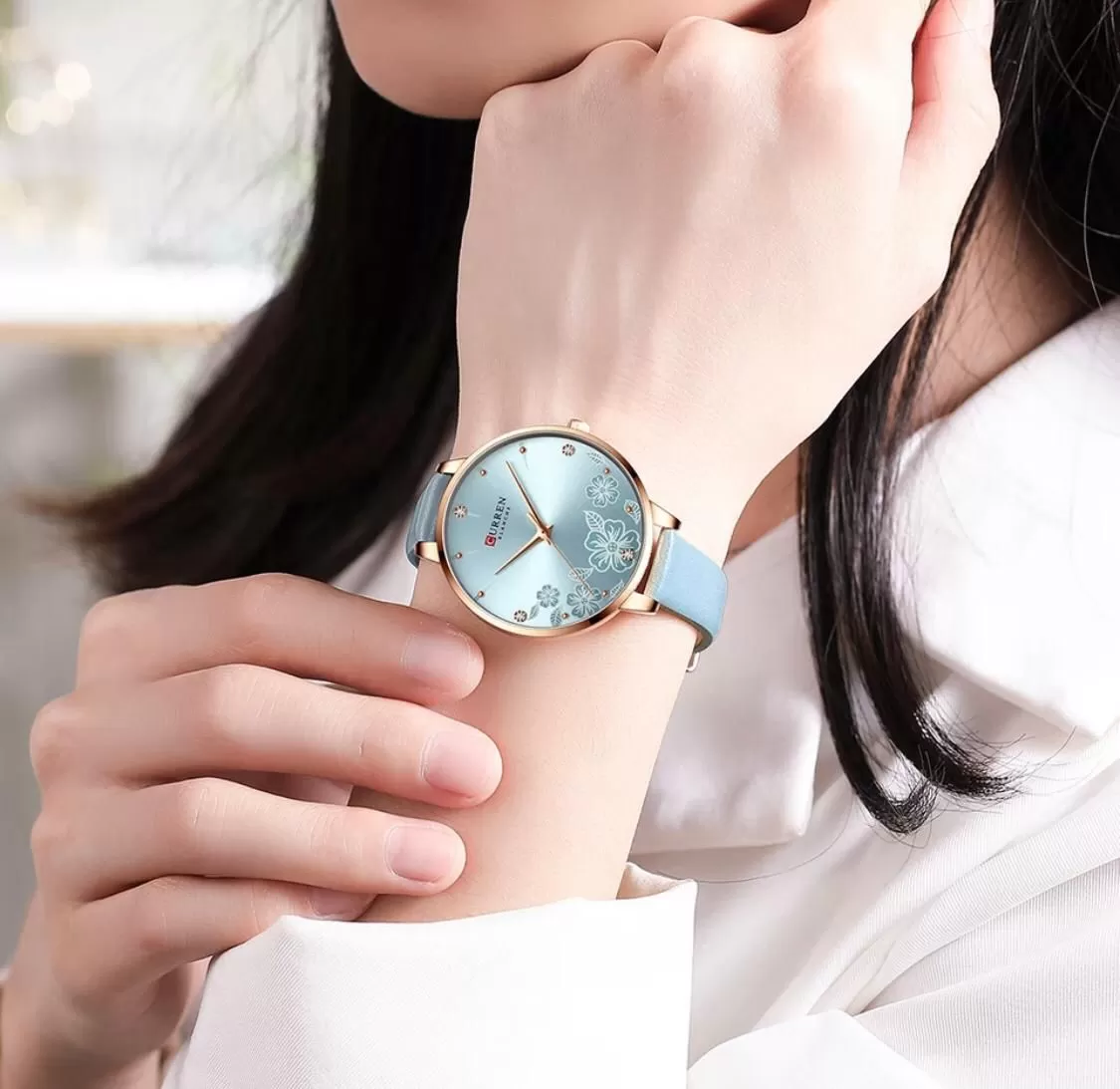 CURREN Blue Ladies Watches Fashion