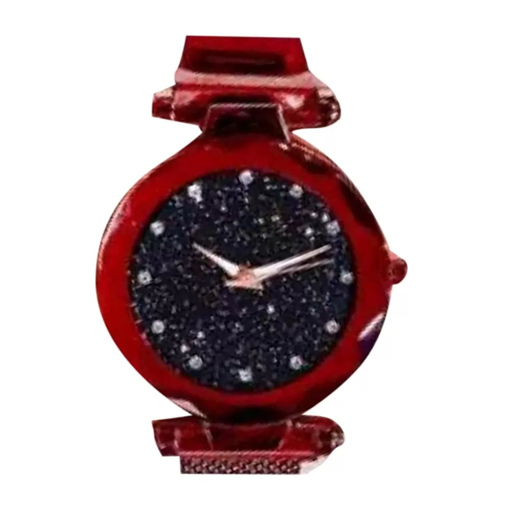 Red Star Sky Girls Fashion Magnet Stripe Elegent Watch - image 2
