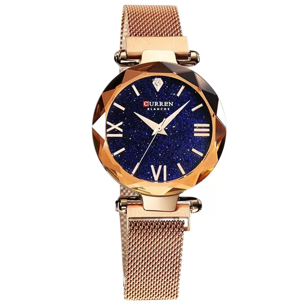 Curren Magnet Watch Rose Gold Black Ladies Fashion - image 2