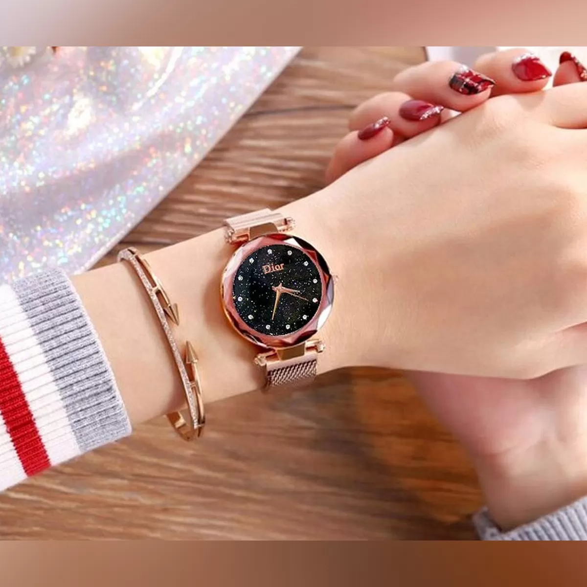 Curren Starry Sky Ladies Magnet Stripe Watch - image 3