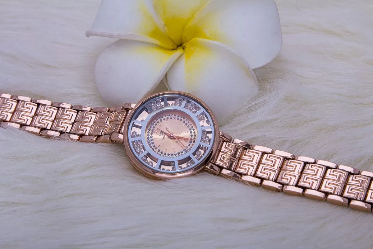Vinarose Rose Gold Ladies Casual Party Fashion Watch