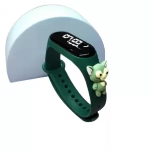 Generic LED Digital Kids Watch Dark Green Fashionable