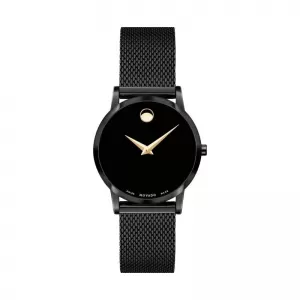 Movado Black Star Sky Girls Fashion Magnet Stripe Elegent Watch