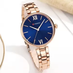 CURREN Ladies Fashionable Adjustable Rose Gold Watch