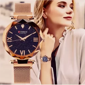 Curren Star Sky Rose Gold Girls Fashion Watch