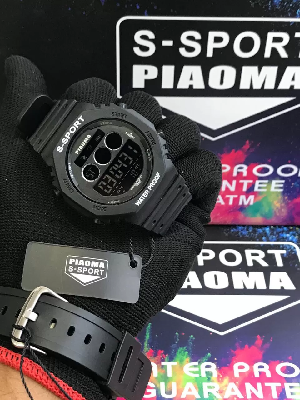 Piaoma Black Casual Sports Watch
