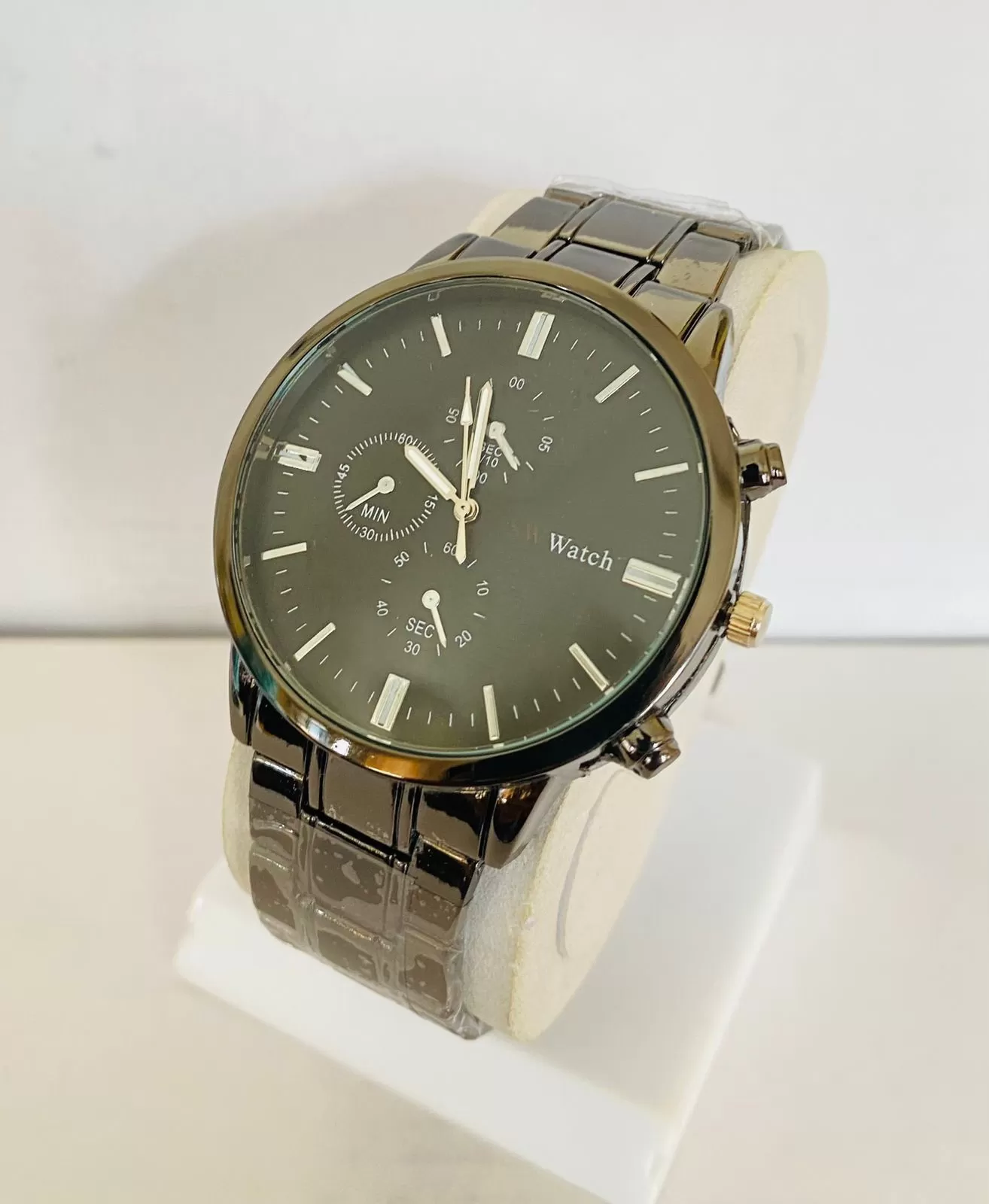 New Mens Fashion Wrist Watch Black