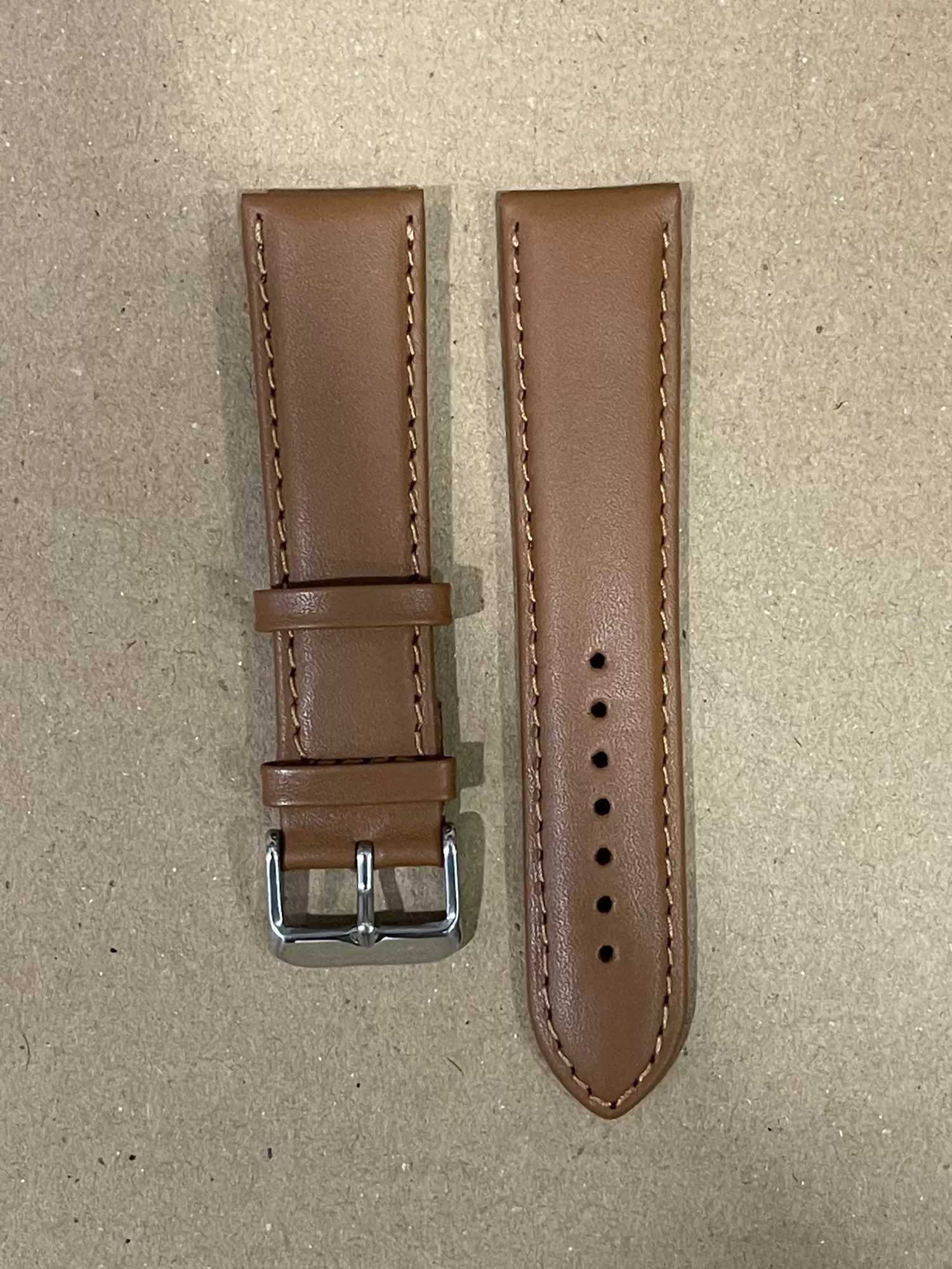 Generic 22mm Watch Strap Brown Leather