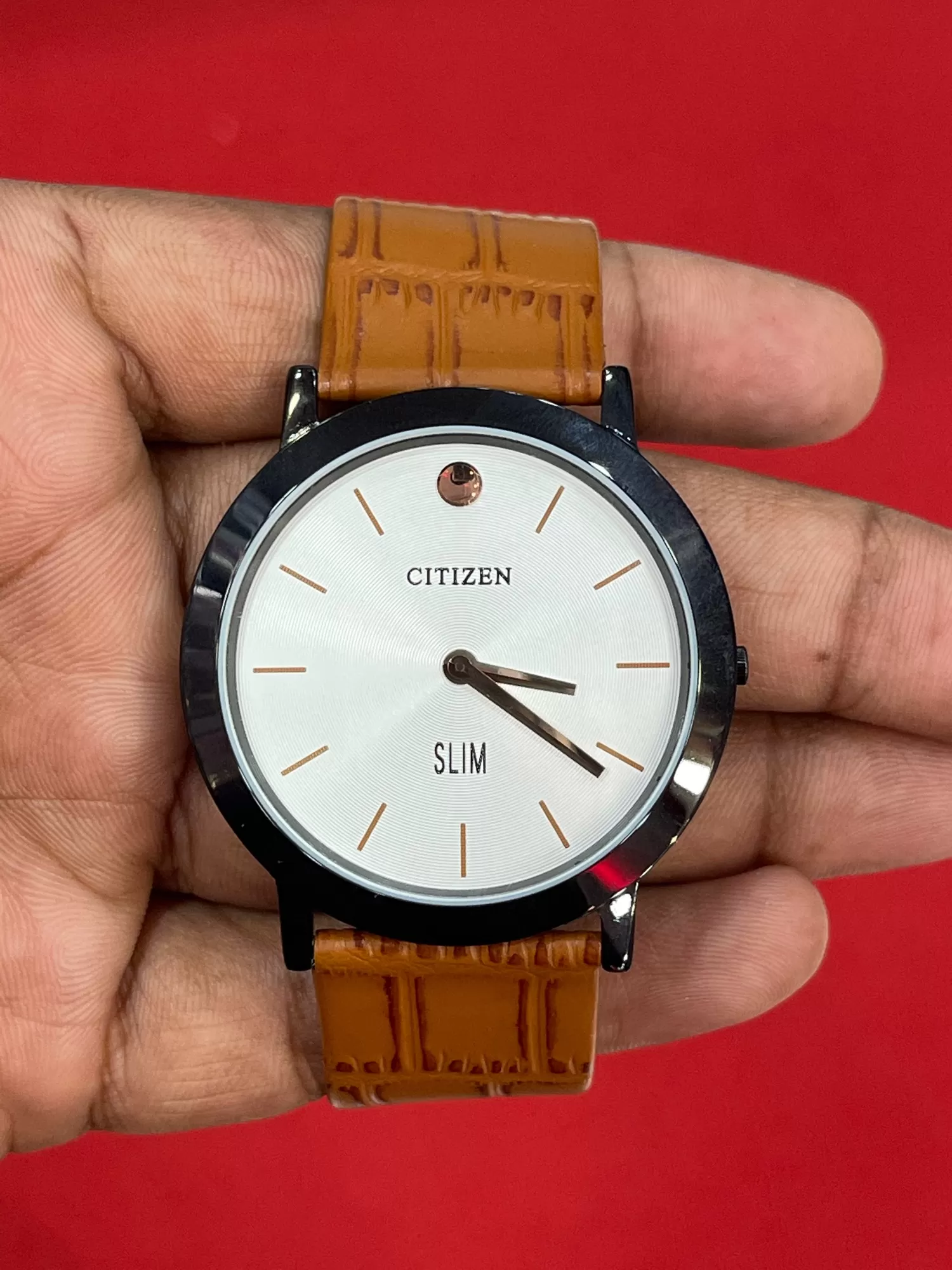 Generic Brown Lather Belt Watch