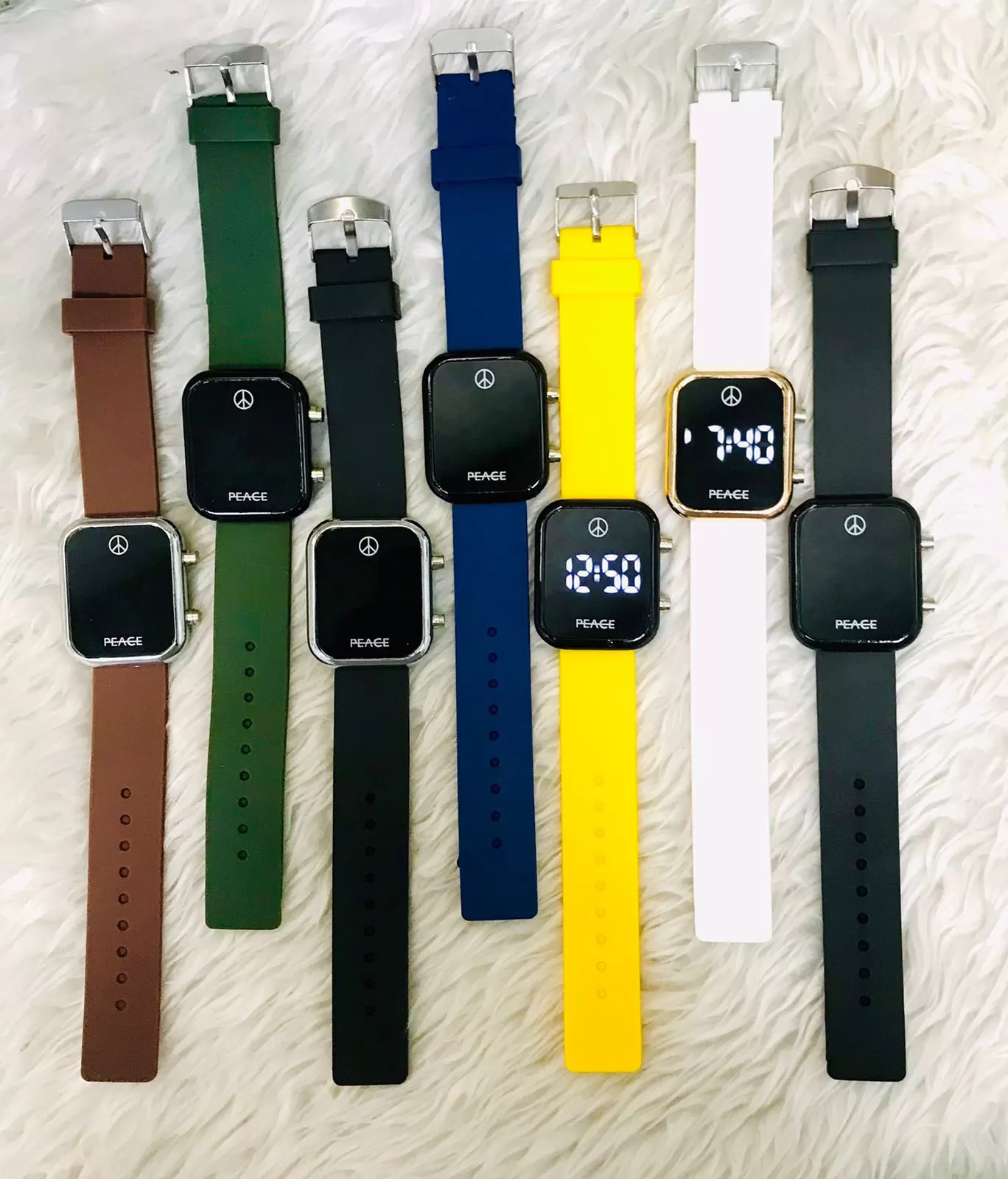 Green Mens Womens Casual Led Watch