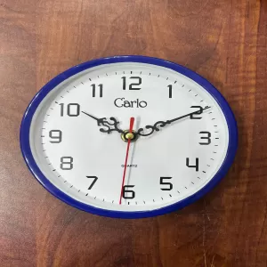 Blue Carlo Wall Clock Living Room Kitchen 6.25 inch