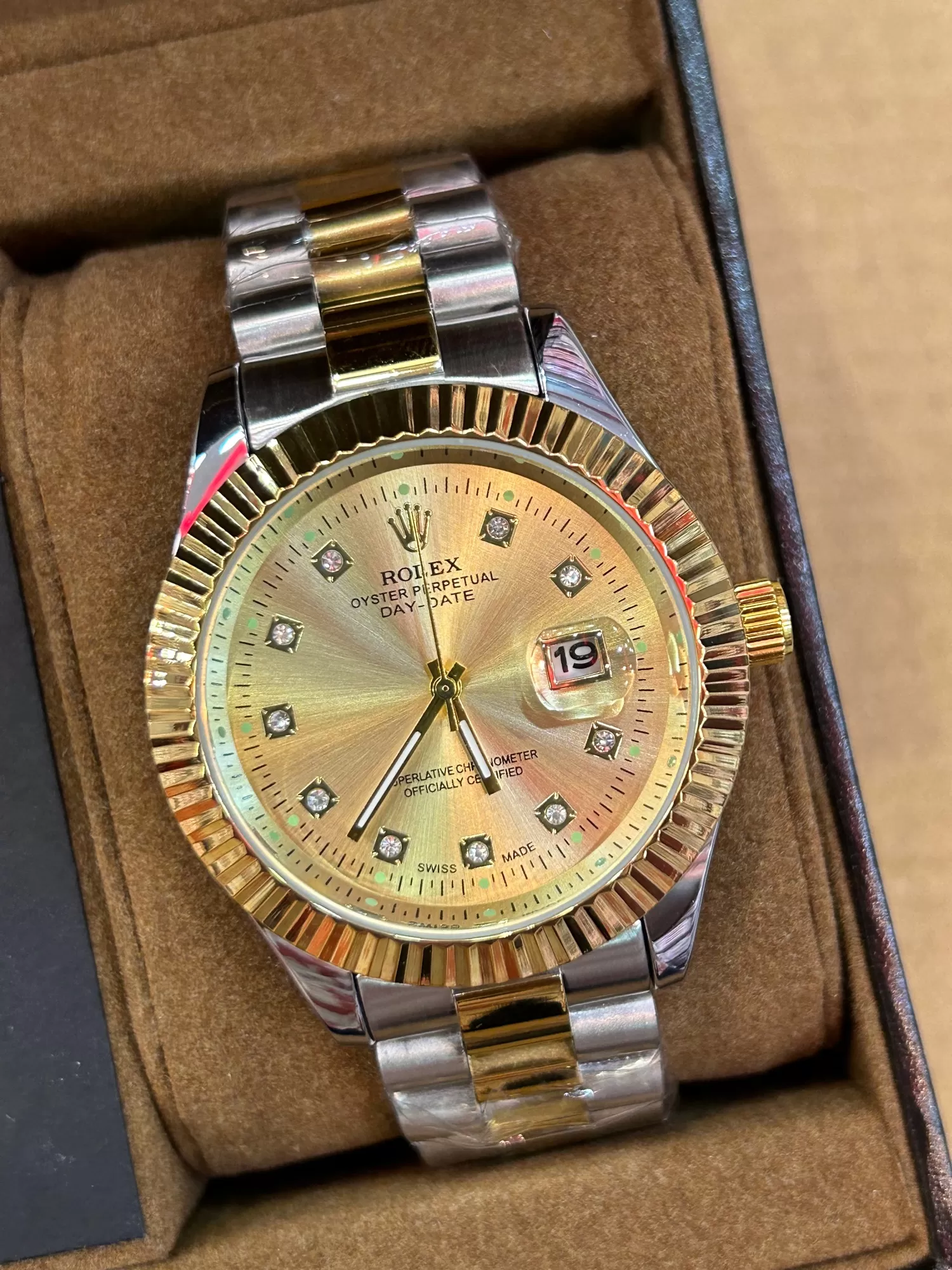 Rolex Two Tone Luxury Quartz Watch