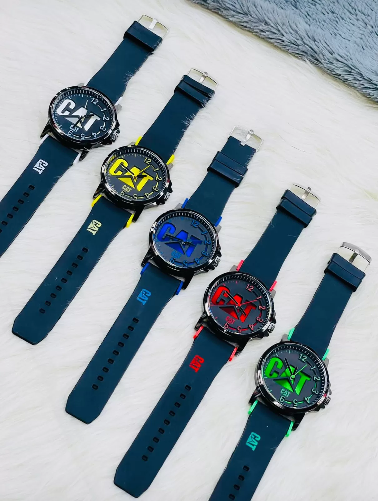Cat Brand Yellow Face Mens Boys Casual Watch