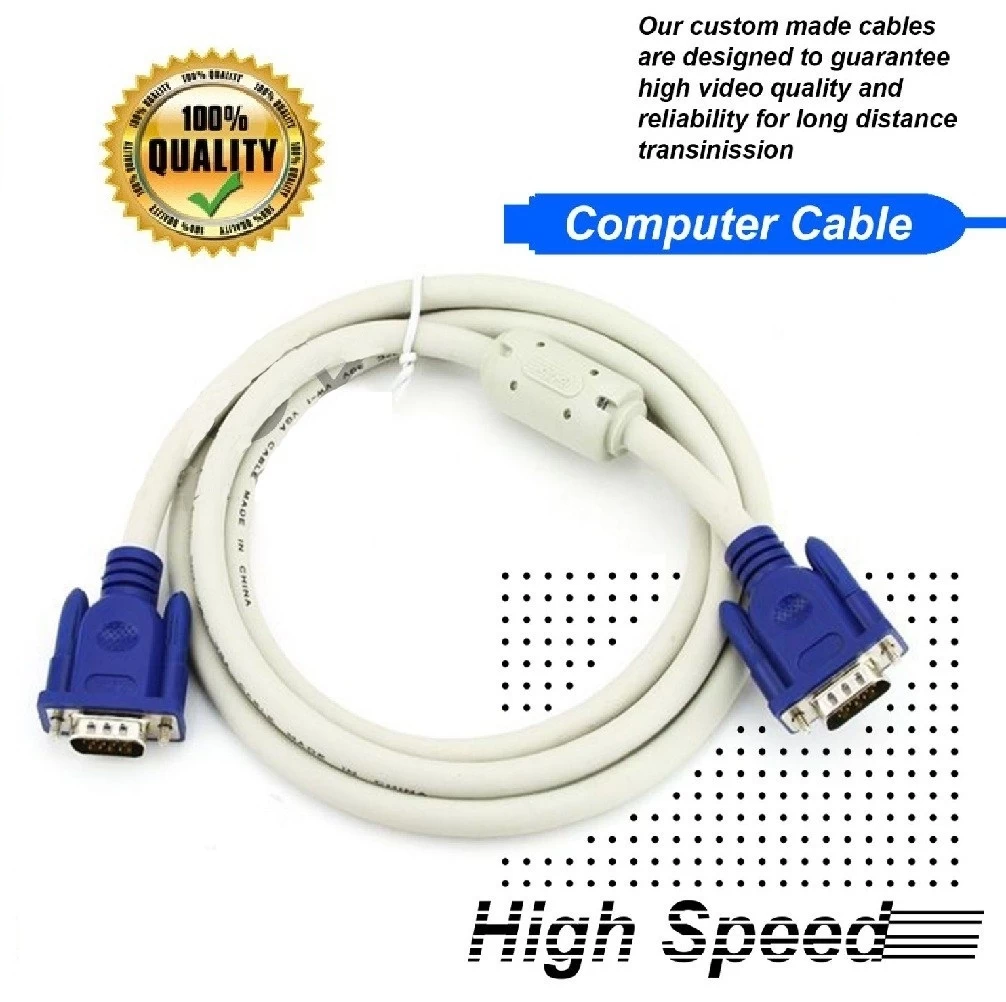 1.5M VGA Cable 1080P HD Male To Male Cable
