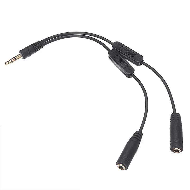 3.5mm Audio Jack Splitter Cable Separate Volume Control - image 3