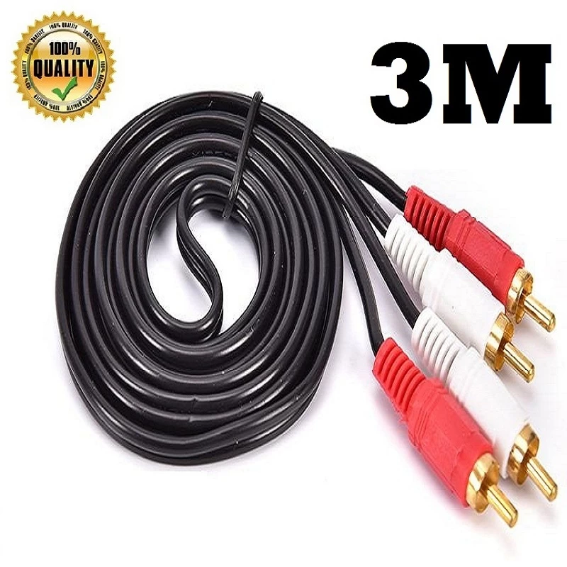 3M 2RCA Male to 2RCA Male Stereo Audio Cable