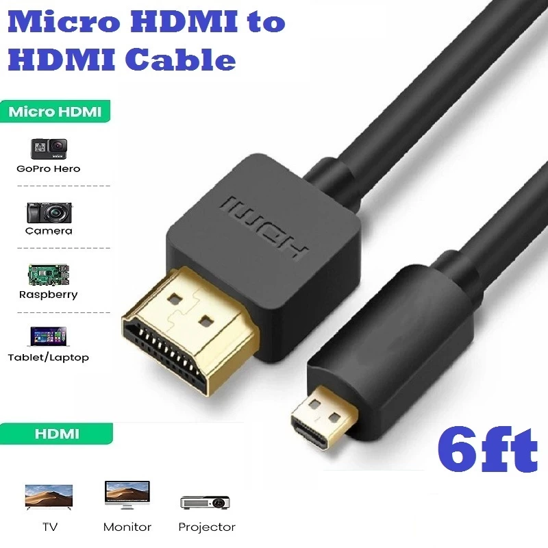( 6ft ) Micro HDMI to HDMI Cable High Speed