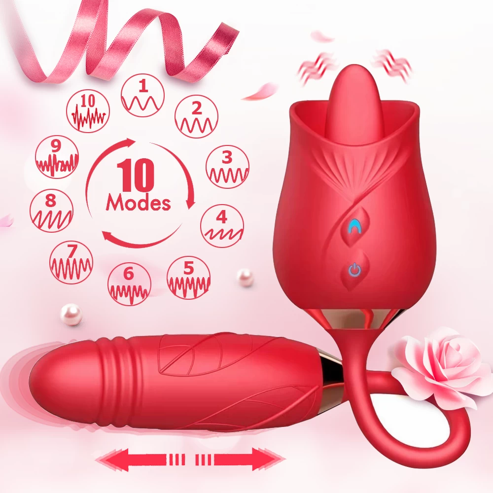 Bullet Licking & Thrusting G Spot Vibrator Anal Toys - image 9