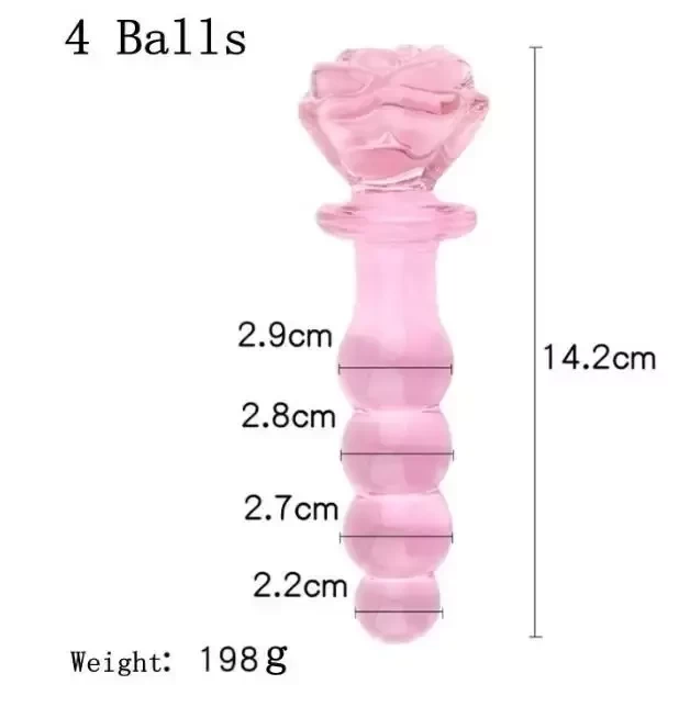 Generic Flower Anal Plug Crystal Glass Dildo - image 2