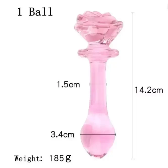 Generic Flower Anal Plug Crystal Glass Dildo - image 3