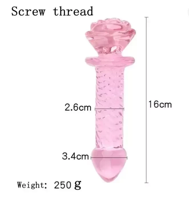 Generic Flower Anal Plug Crystal Glass Dildo - image 5
