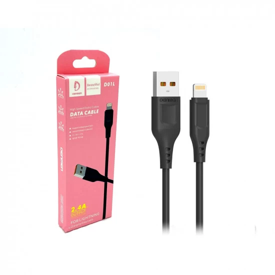Denmen D01L High Speed Data Cable 2.4A - Lightning USB