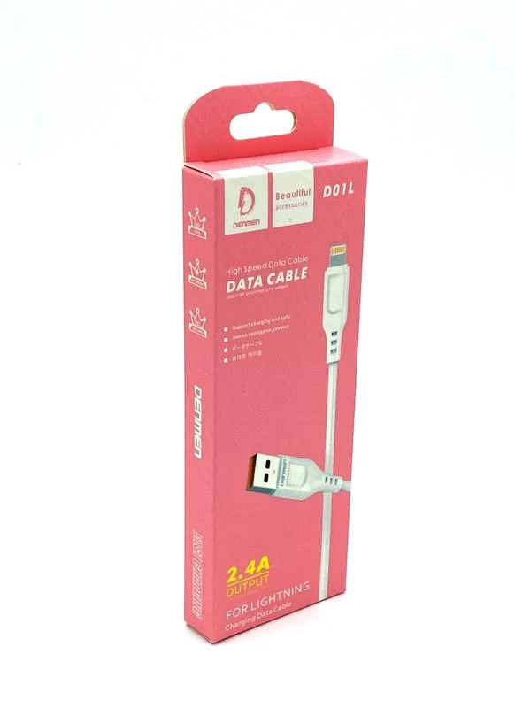 Denmen D01L High Speed Data Cable 2.4A - Lightning USB - image 3