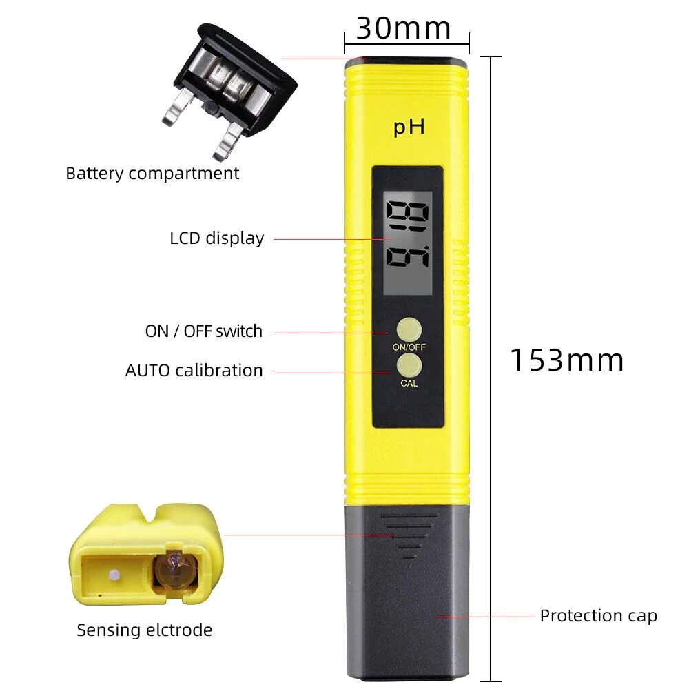 Digital pH Meter for Water Brewing Food with Battery - image 2