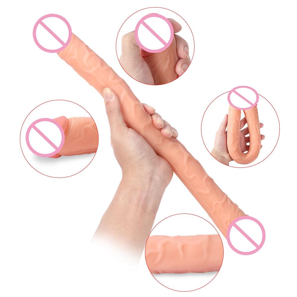 Generic Double-headed Dildo Realistic Lesbian Sex Toy - image 2