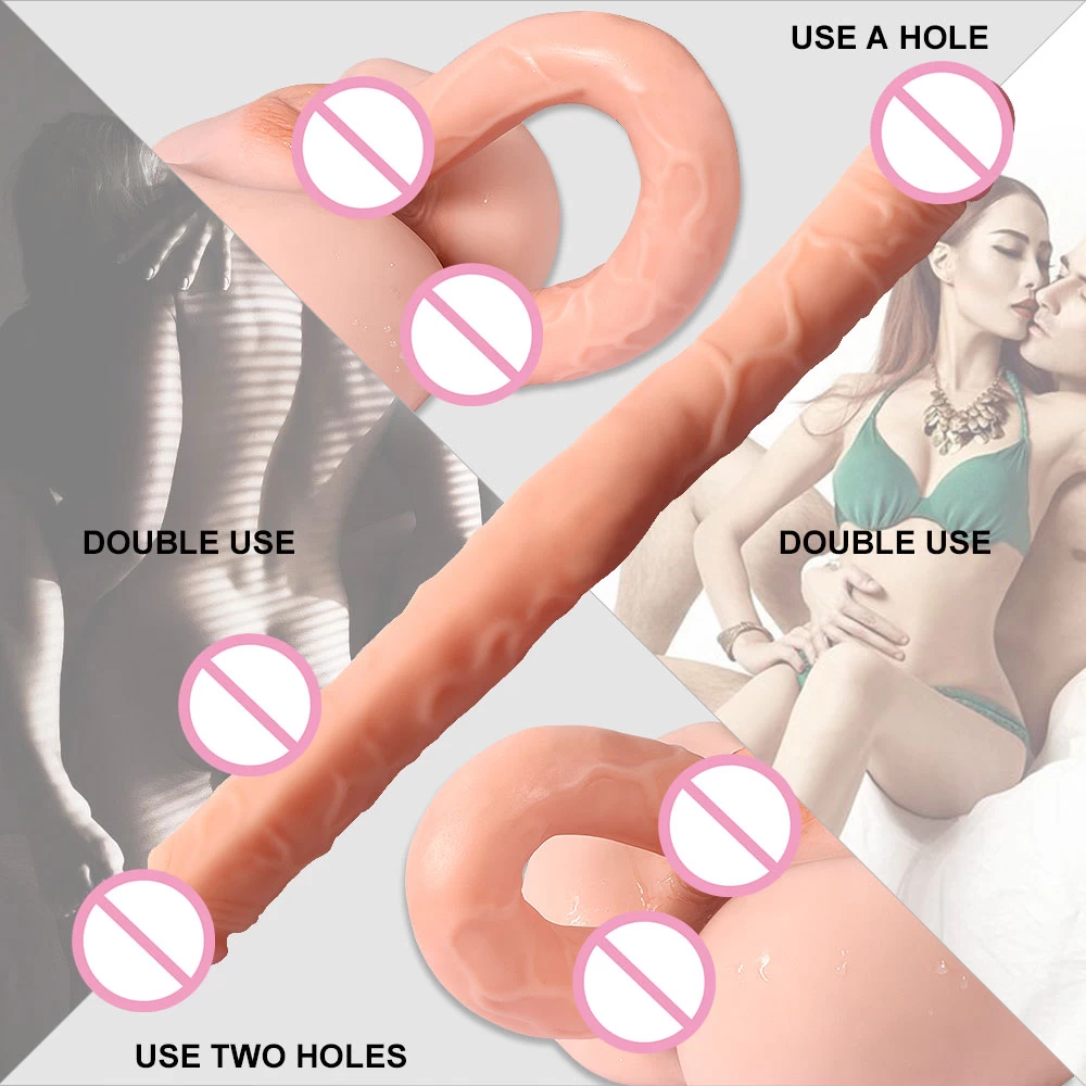Generic Double-headed Dildo Realistic Lesbian Sex Toy - image 3