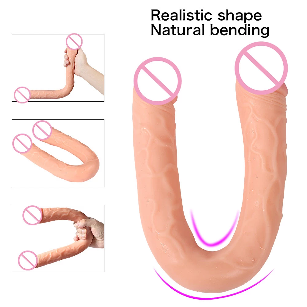Generic Double-headed Dildo Realistic Lesbian Sex Toy - image 4