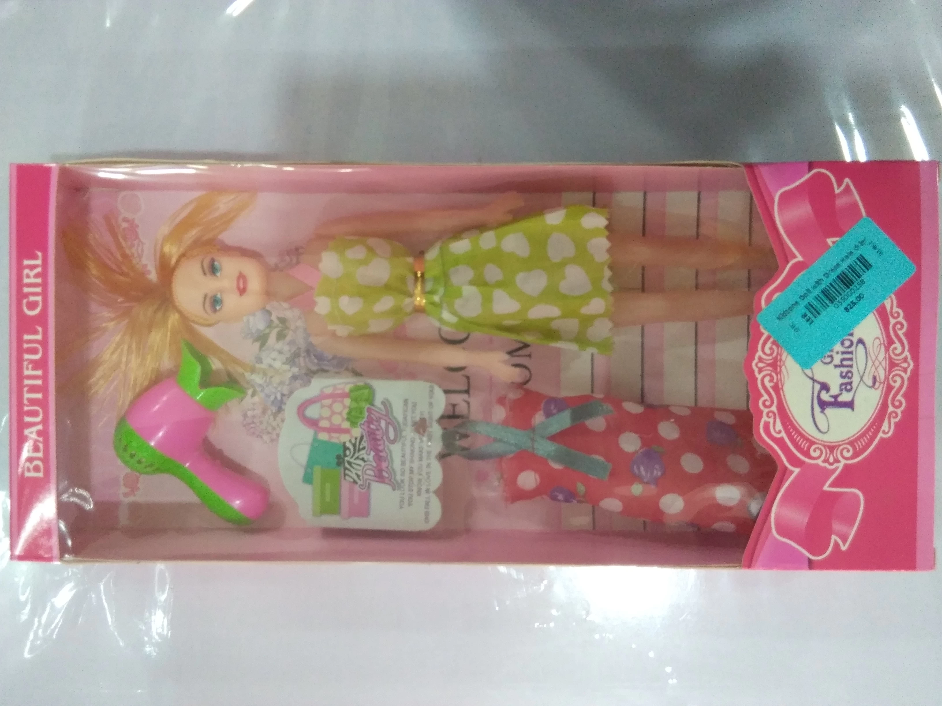 Kidzone doll with dress hair drier