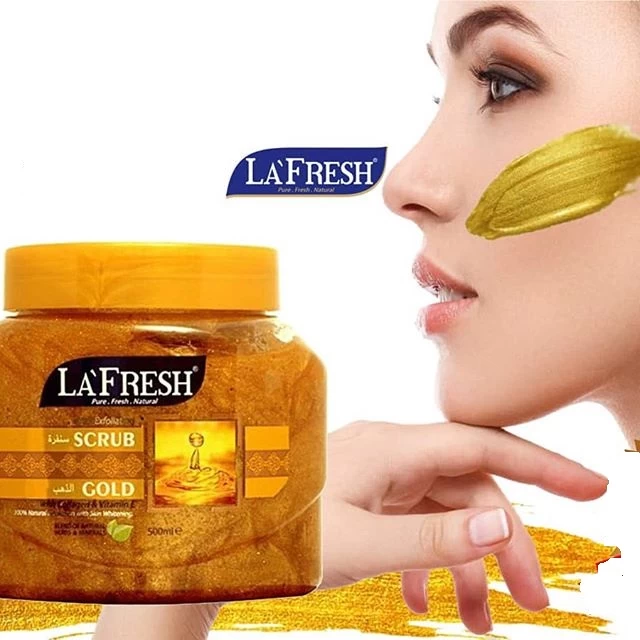LA FRESH Gold Scrub 500ml Face & Body - image 4