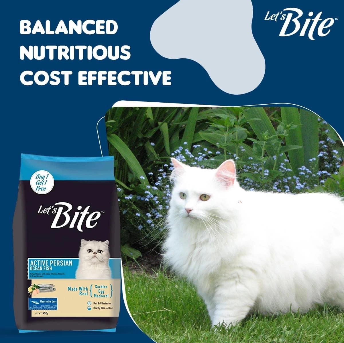 Let's Bite Active Persian Cat Dry Food 2.4Kg - image 2
