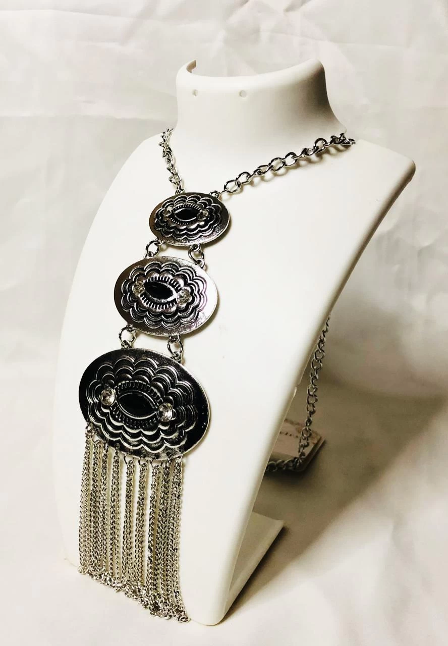 Generic Tribal Brass Long Chain Necklace - image 3