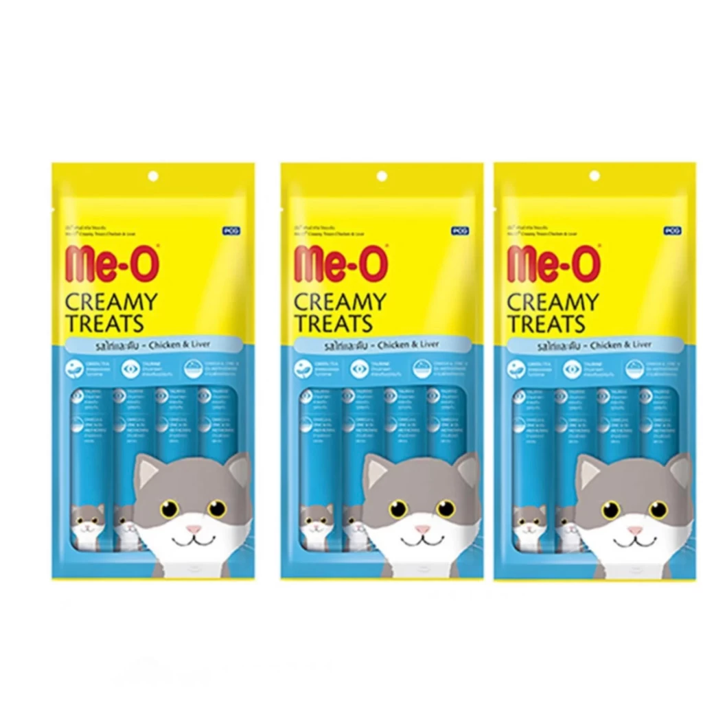 Me-O Creamy Treat For Kitten & Adult Cats (Chicken 60gX3)