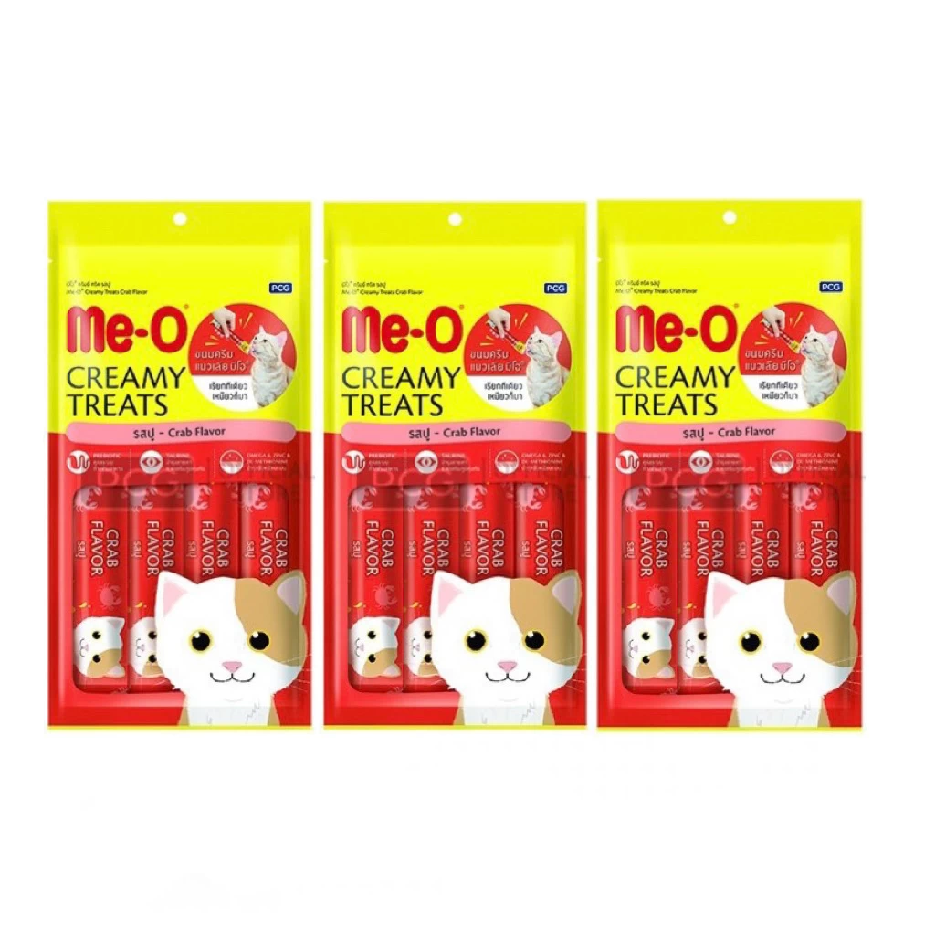Me-O Creamy Treat Kitten & Adult Cat Crab 60gX3