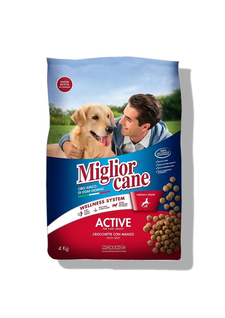 Migliorcane Adult Dog Active Croquettes With Beef 4Kg