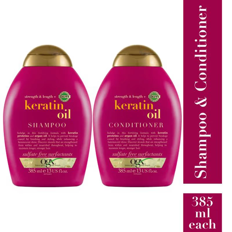 OGX Strength & Length Keratin Oil Shampoo+Conditioner