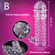 Reusable Dotted Condom - Ejaculation Delay Penis Sleeve