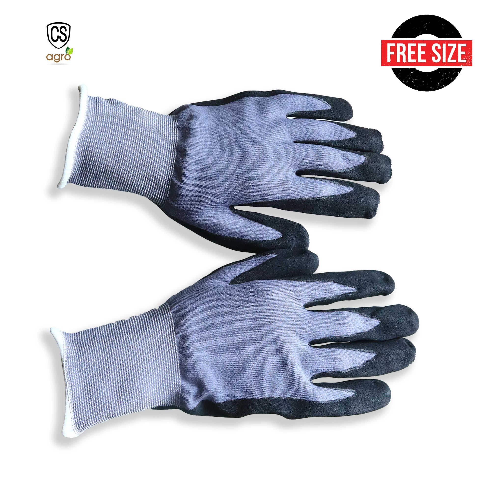 Rubber Coated Garden Hand Gloves Free Size - image 3