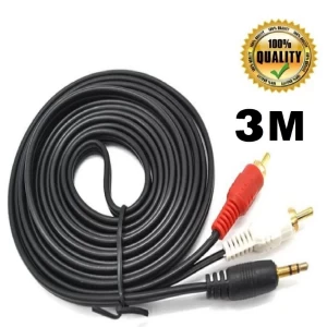 3M 3.5 MM Male Jack to AV 2 RCA Male Stereo Audio Cable