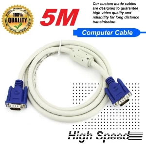5M VGA Cable 1080P HD Male To Male Cable