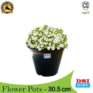 DSI Pot 5pcs Set Black Flower Pot Home Garden