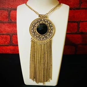 Generic Tribal Brass Long Chain Necklace