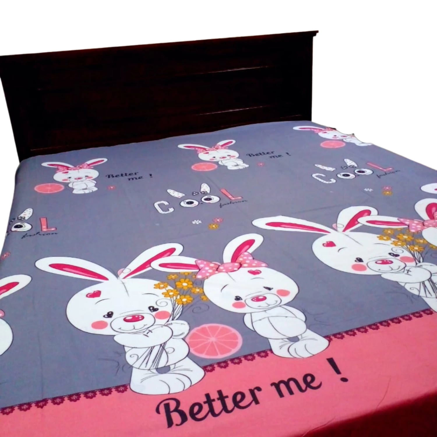 Generic Twill Cotton Bedsheet with 4 Pillow Covers