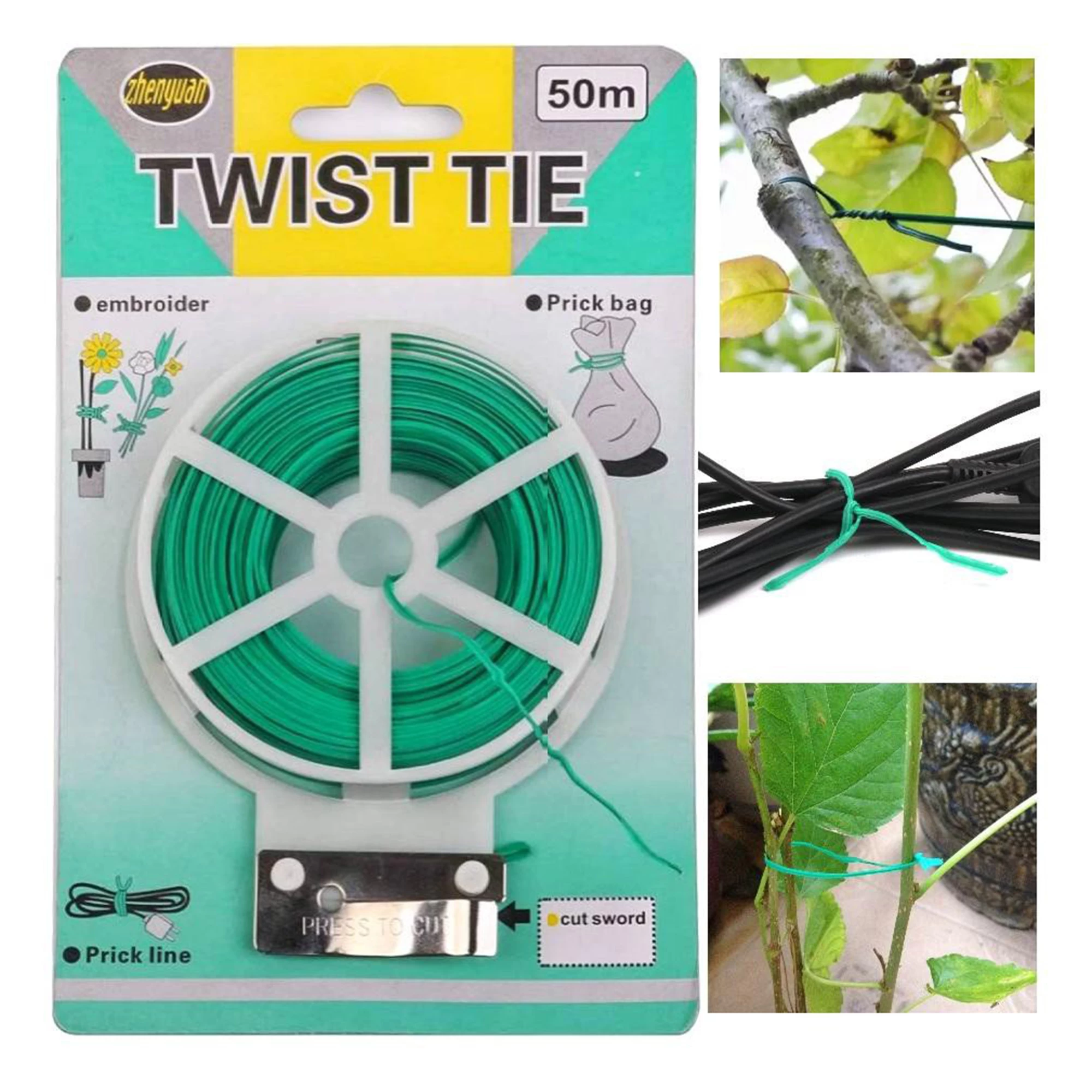 Generic Twist Ties Wire Spool with Cutter 50 M