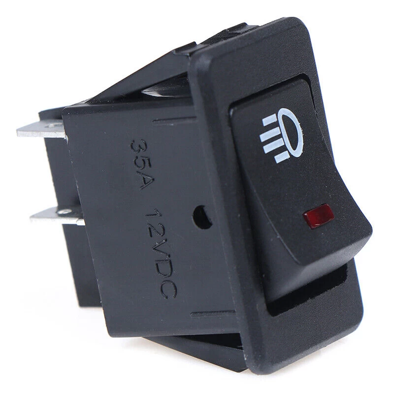 Universal Car Red LED Fog Light Rocker Switch