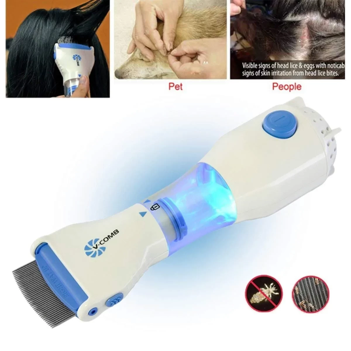 V Comb – Electric Head Lice Removing Comb - image 5